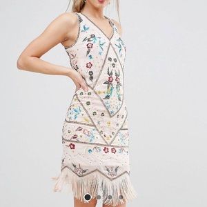 Frock & Frill flapper style pink embellished dress